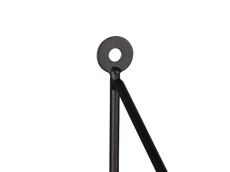 String Wandregal CLARA - 3 Regalbretter aus Holz & Metall schwarz 60x62cm