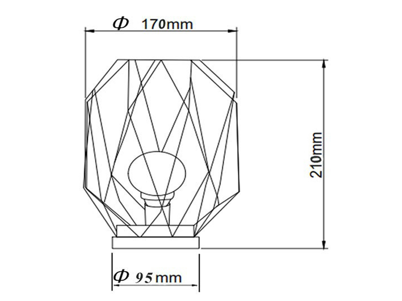 Industrial LED Tischlampe NARDA Rostoptik, kabellos Batteriebetrieb, Höhe 21cm