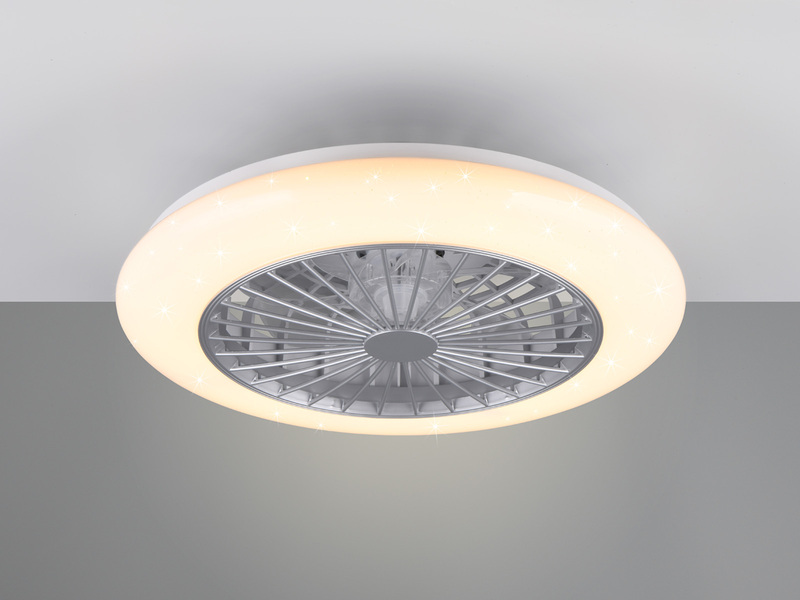 Deckenleuchte mit Ventilator STRALSUND Fernbedienung & Farbwechsel Ø50cm