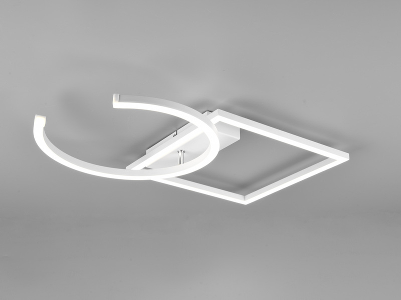LED Deckenleuchte PIVOT Weiß - dimmbar, Breite 42cm