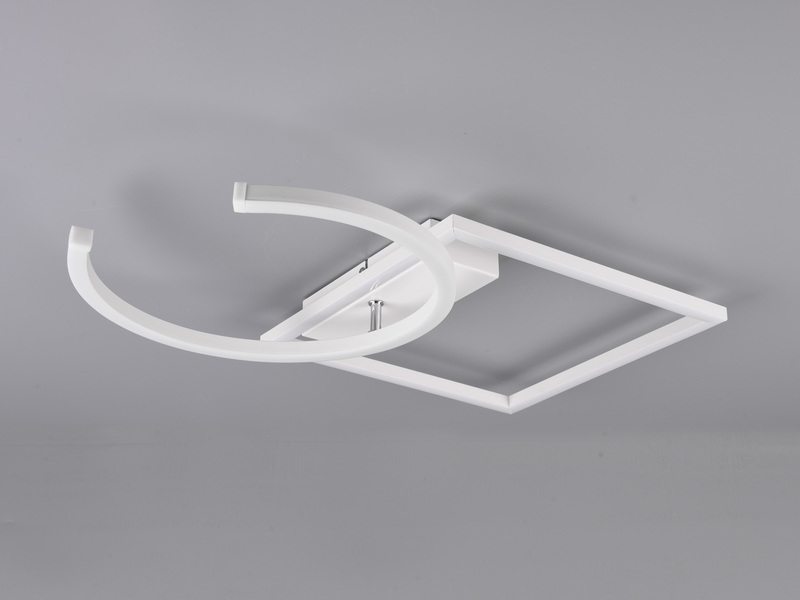 LED Deckenleuchte PIVOT Weiß - dimmbar, Breite 42cm