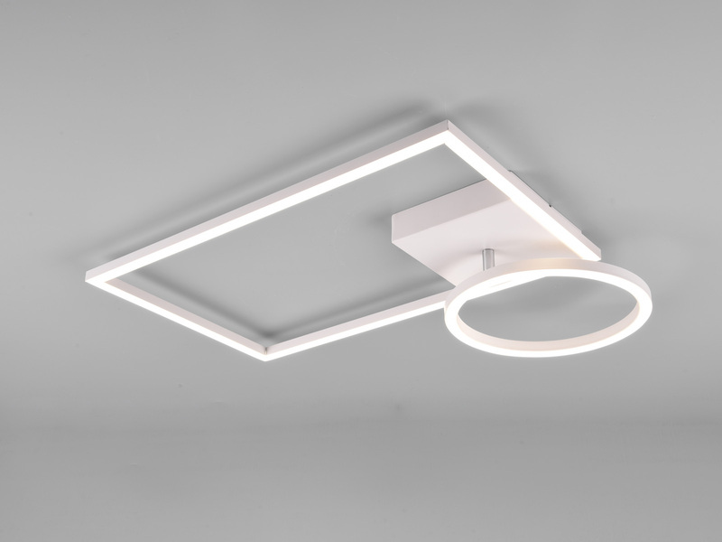 LED Deckenleuchte VERSO Weiß - schwenkbar dimmbar 50x30cm