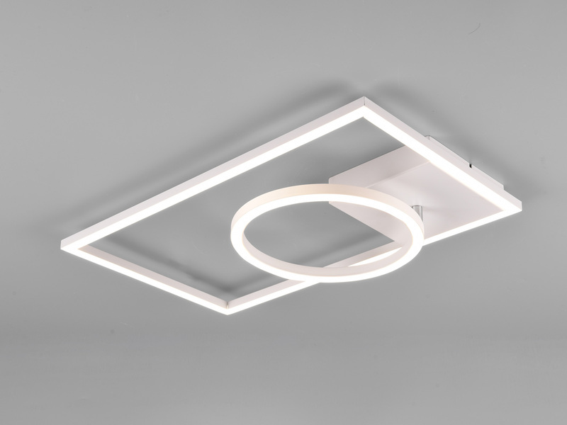 LED Deckenleuchte VERSO Weiß - schwenkbar dimmbar 50x30cm