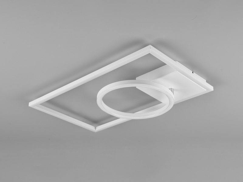 LED Deckenleuchte VERSO Weiß - schwenkbar dimmbar 50x30cm
