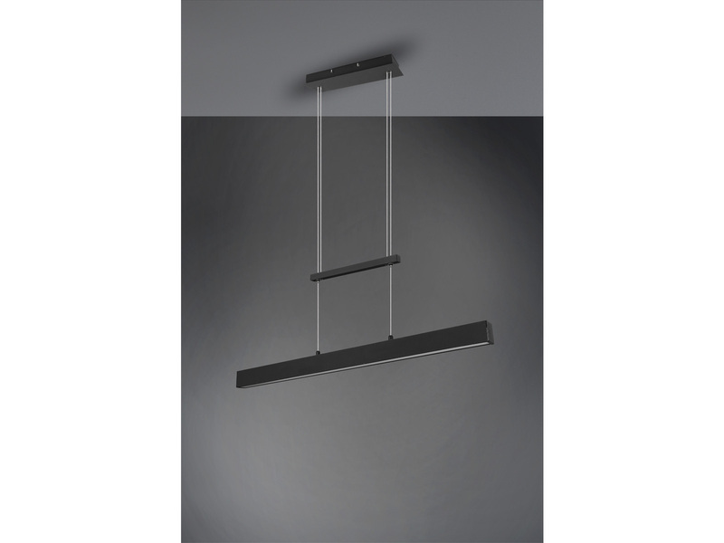 LED Pendelleuchte PAROS Schwarz dimmbar & höhenverstellbar bis 150cm, B: 90cm