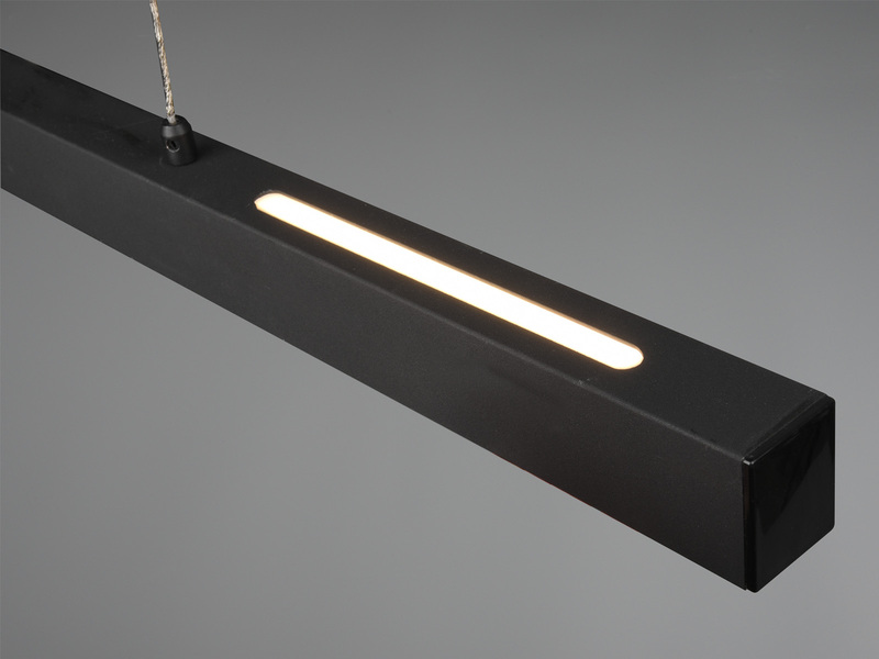 LED Pendelleuchte PAROS Schwarz dimmbar & höhenverstellbar bis 150cm, B: 90cm
