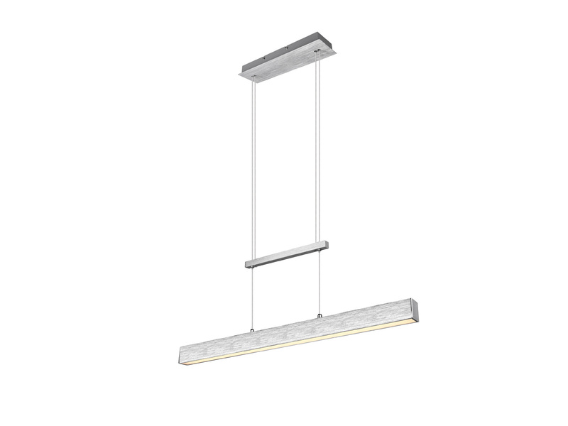 LED Pendelleuchte PAROS Silber dimmbar & höhenverstellbar bis 150cm, B: 90cm