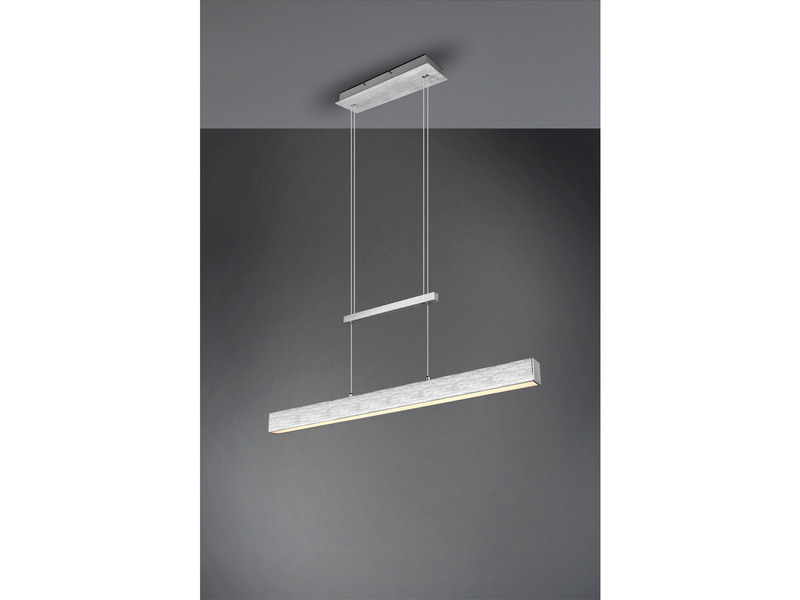 LED Pendelleuchte PAROS Silber dimmbar & höhenverstellbar bis 150cm, B: 90cm