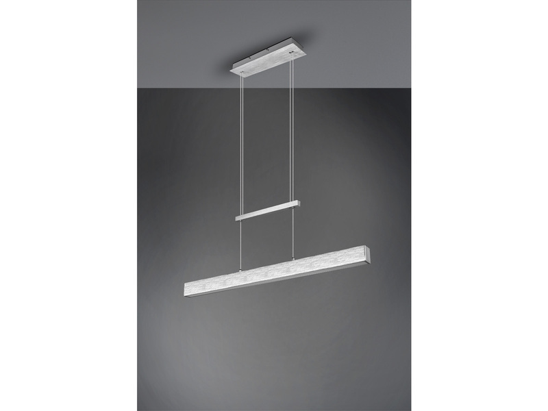 LED Pendelleuchte PAROS Silber dimmbar & höhenverstellbar bis 150cm, B: 90cm