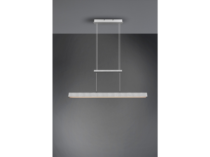 LED Pendelleuchte PAROS Silber dimmbar & höhenverstellbar bis 150cm, B: 90cm