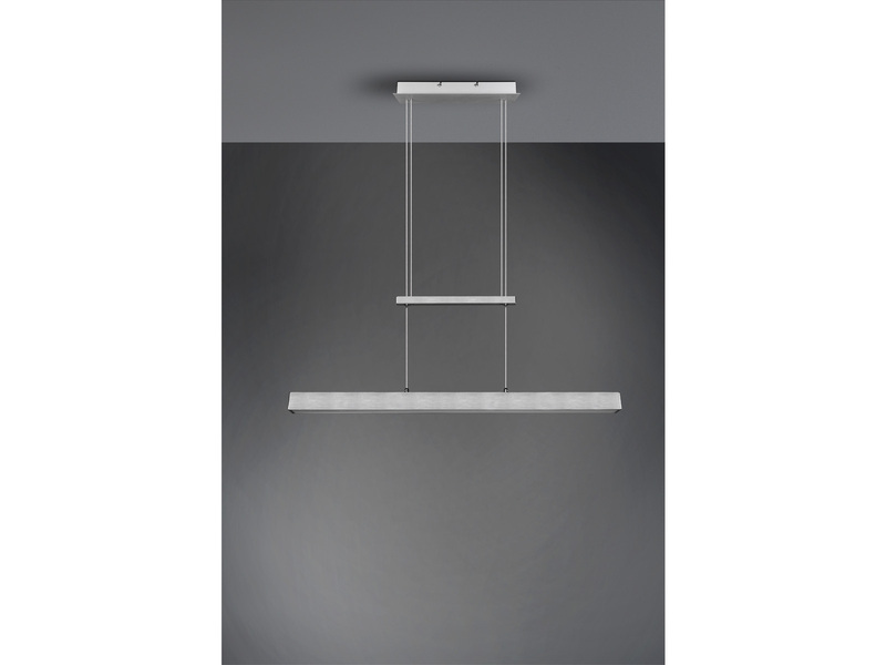 LED Pendelleuchte PAROS Silber dimmbar & höhenverstellbar bis 150cm, B: 90cm
