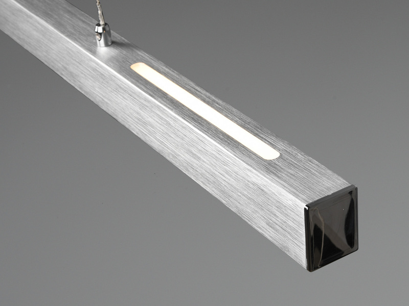 LED Pendelleuchte PAROS Silber dimmbar & höhenverstellbar bis 150cm, B: 90cm