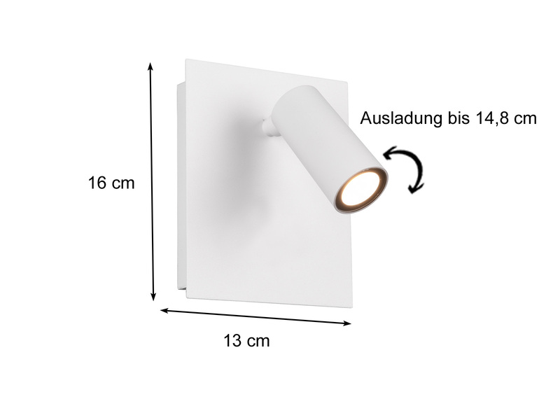 LED Außenwandleuchten 2er Set Wandstrahler außen Spot schwenkbar in Weiß matt