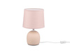 Tischleuchte MALU Keramikfuß & Stoffschirm Beige, Ø16cm Höhe 26cm