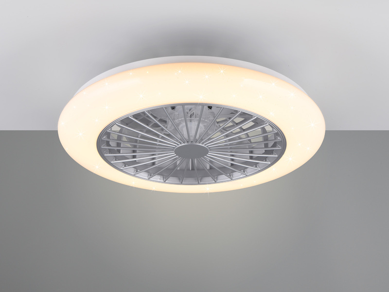 Deckenleuchte mit Ventilator dimmbar Fernbedienung & Wandhalterung Ø50cm