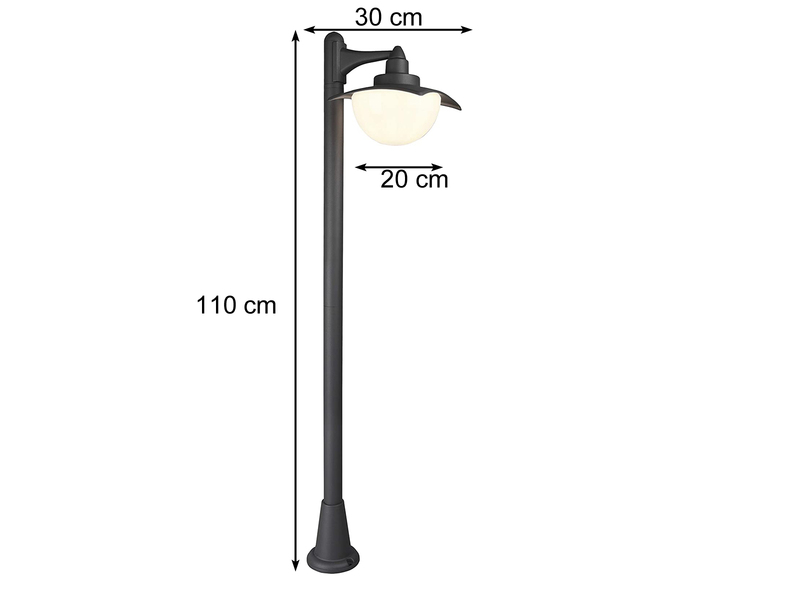 LED Wegeleuchte in Anthrazit, Höhe 110cm, IP44