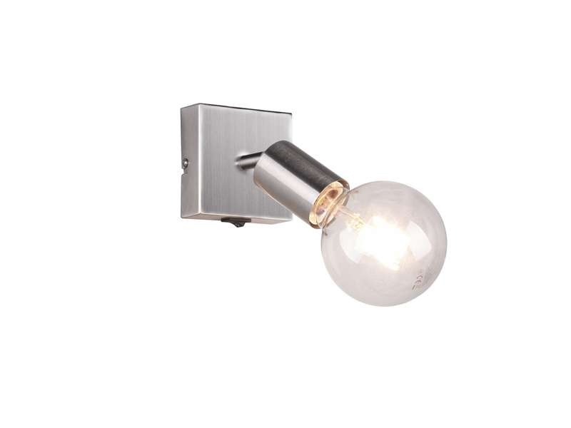 Wandstrahler Spot VANNES Silber mit Schalter, Breite 9cm