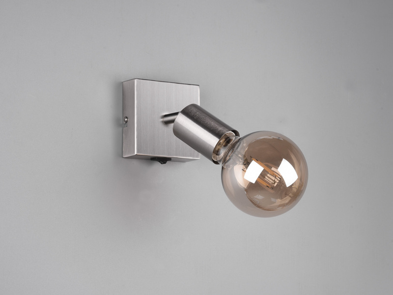 Wandstrahler Spot VANNES Silber mit Schalter, Breite 9cm