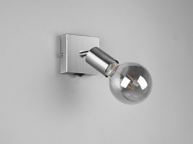 Wandstrahler Spot VANNES Silber mit Schalter, Breite 9cm