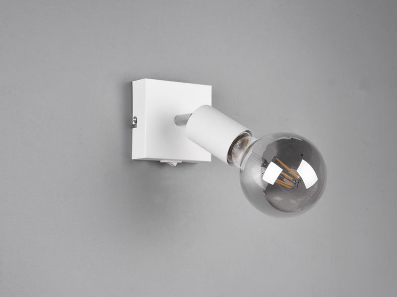 Wandstrahler Spot VANNES Weiß mit Schalter, Breite 9cm