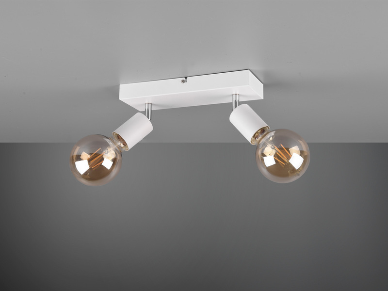 Deckenstrahler VANNES Weiß, Balken 2-flammig, Breite 26cm
