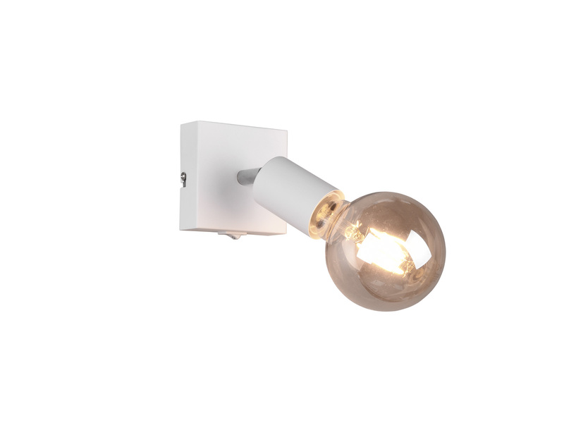LED Wandstrahler Spot Weiß mit Schalter, Breite 9cm