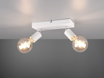 LED Deckenstrahler Balken 2-flammig Weiß dimmbar, Breite 26cm