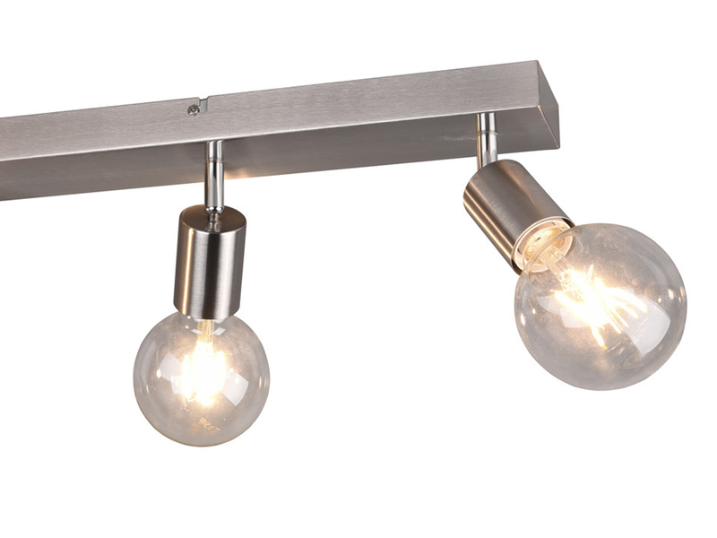 LED Deckenstrahler Silber, Balken 3-flammig dimmbar, Breite 44cm