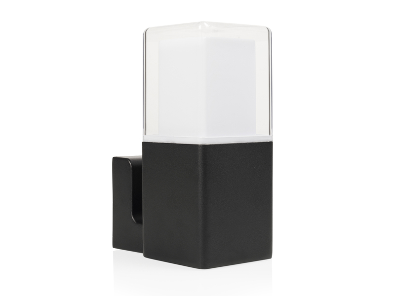 LED Außenwandleuchte aus Aluminium in Schwarz Up Light, Höhe 20cm