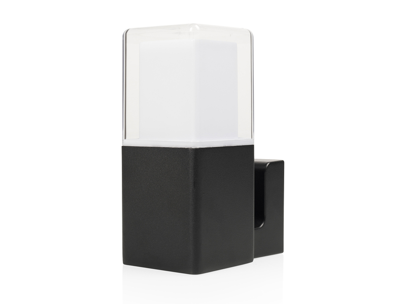 LED Außenwandleuchte aus Aluminium in Schwarz Up Light, Höhe 20cm