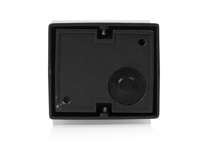 Kleine Up and Down LED Außenwandleuchte aus Aluminium in Schwarz, 7,5x7cm