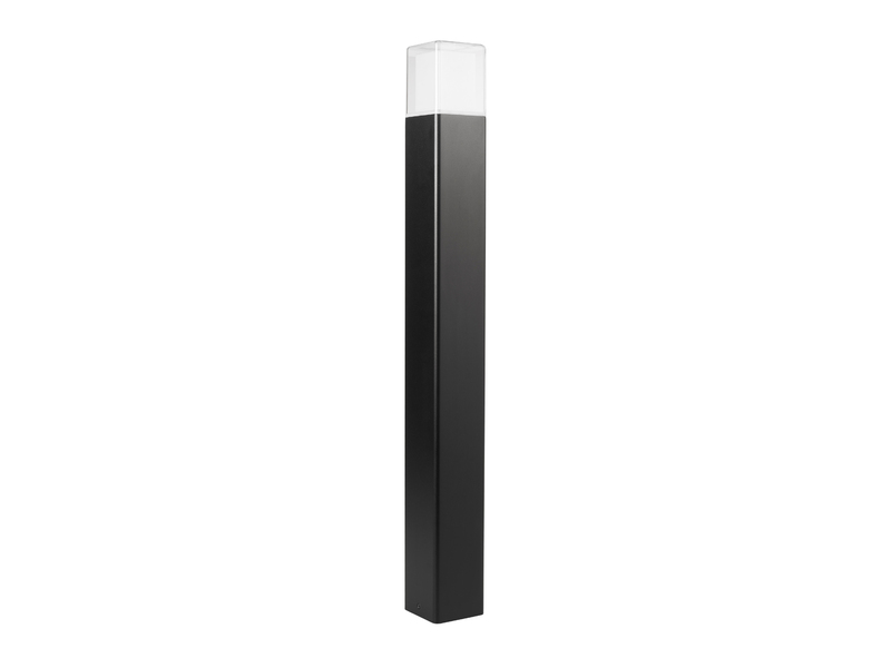 Moderne LED Pollerleuchte aus Aluminium in Schwarz, Höhe 80cm