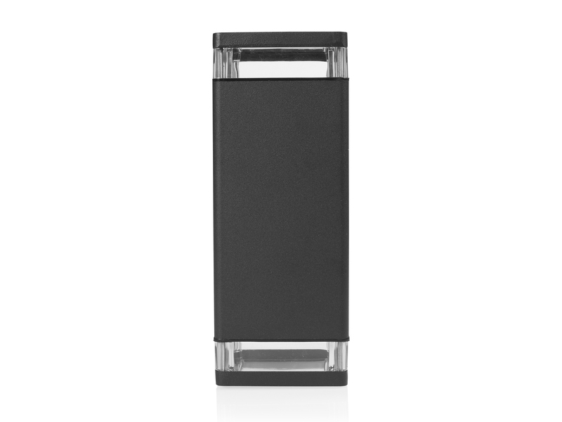 Up and Down LED Außenwandleuchte Aluminium Schwarz, Höhe 23cm