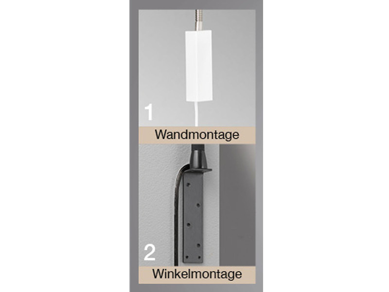 LED Leselampe & Bettleuchte Weiß mit Kabel & Stecker, Breite 11cm