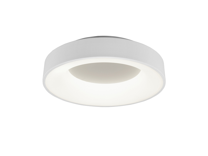 Moderne LED Deckenleuchte GIRONA Weiß dimmbar über Lichtschalter, Ø 45cm