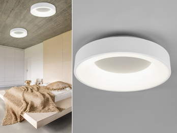 LED Deckenleuchte GIRONA Weiß mit Switch Dimmer, Ø 45cm