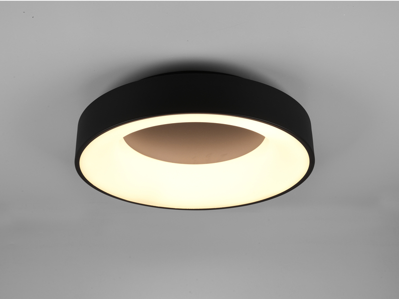 LED Deckenleuchte GIRONA Schwarz mit Switch Dimmer, Ø 45cm