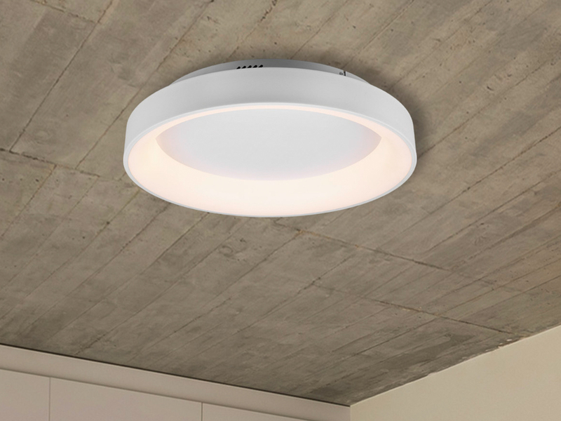 LED Deckenleuchte GIRONA dimmbar mit Fernbedienung & Tageslicht, Weiß Ø 60cm