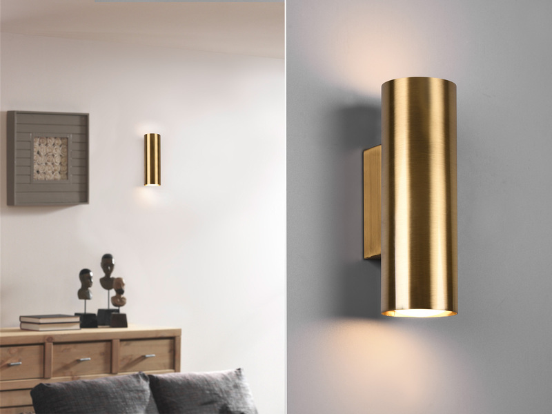 LED Design Wand Lampe gold 3 Stufen DIMMER Wohn Raum Beleuchtung Flur Leuchte 