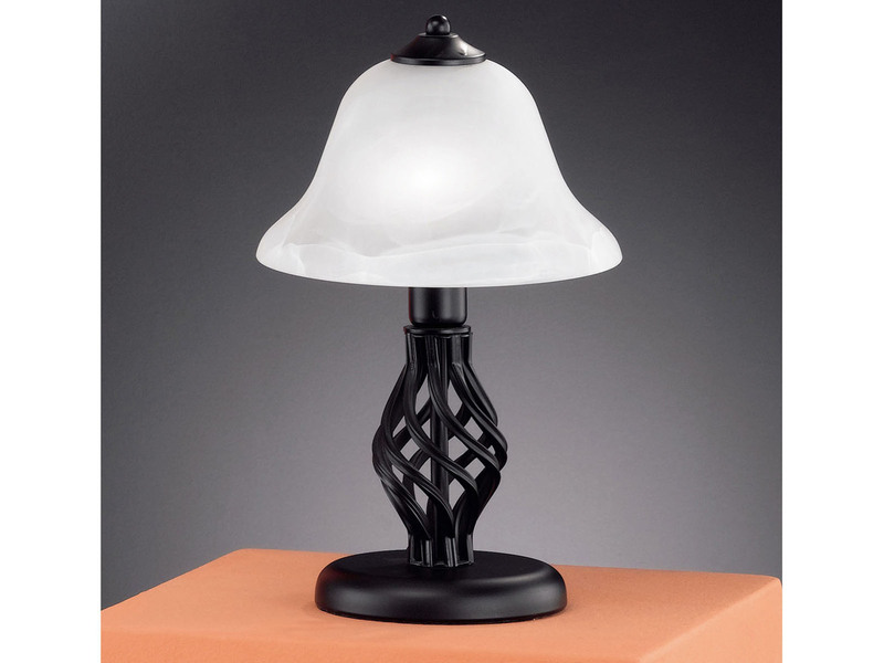 LED Leselicht Stehlampe Tischbeleuchtung Blätter Landhaus Stil rostfarben antik