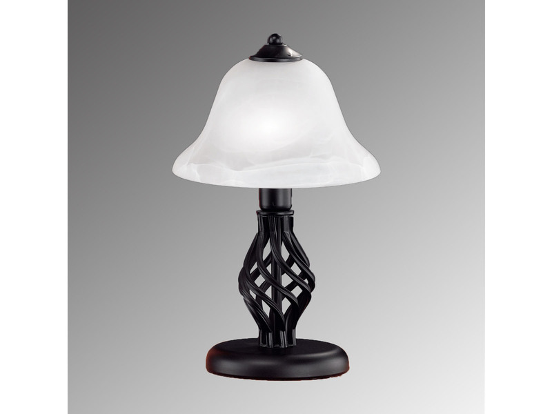 LED Leselicht Stehlampe Tischbeleuchtung Blätter Landhaus Stil rostfarben antik