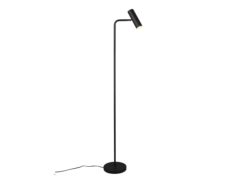 Stehlampe MARLEY in Schwarz matt, Spot schwenkbar, Höhe 151cm