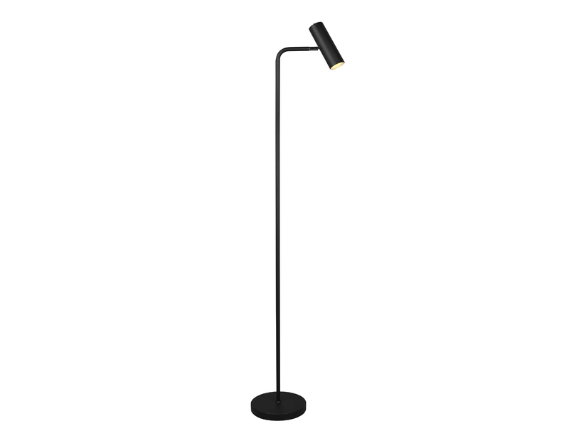 Stehlampe MARLEY in Schwarz matt, Spot schwenkbar, Höhe 151cm