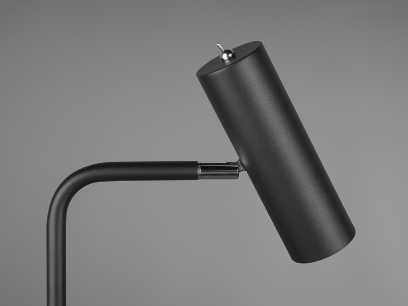 Stehlampe Metall Schwarz matt, Spot schwenkbar inkl. GU10 LED, Höhe 151cm