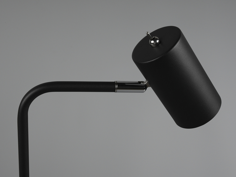 Schreibtischlampe in Schwarz matt, Spot schwenkbar inkl. GU10 LED, Höhe 45cm