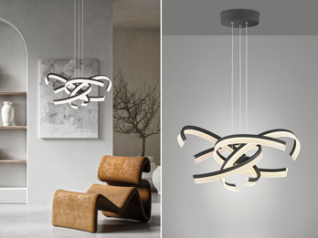 Große LED Pendelleuchte SUND mit Dimmer & Tunable White, Ø 65cm