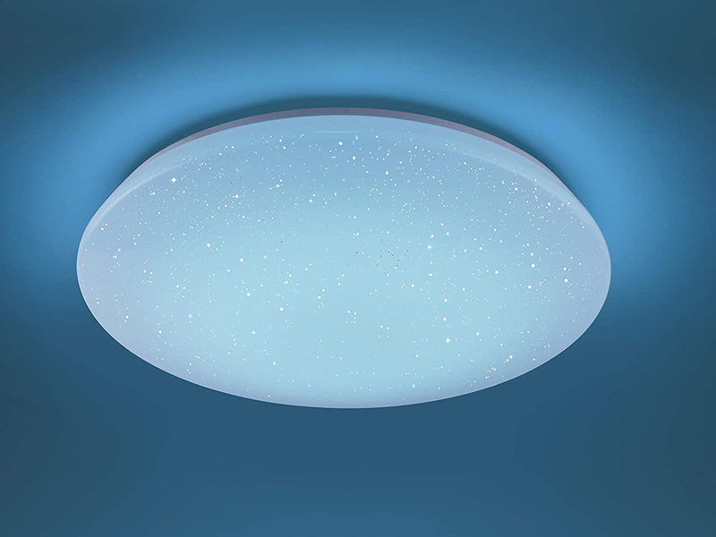 LED Deckenleuchte NALIDA Weiß Sterne WIZ dimmbar Fernbedienung Ø74cm