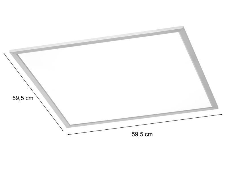 LED Deckenleuchte GRIFFIN dimmbare smarte WIZ Lampe mit Fernbedienung 60x60cm