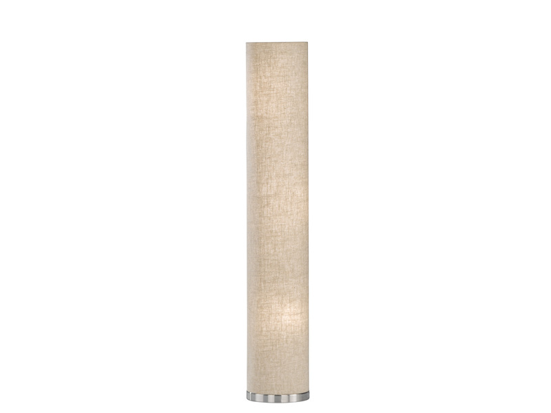 LED Stehlampe mit Lampenschirm Zylinder Leinen Beige, 110cm klein