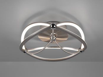 Designer LED Deckenleuchte CHARIVARI Silber matt, Ø 41cm